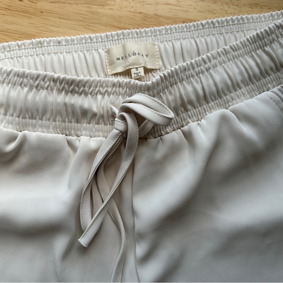 MELLODAY Cream Drawstring Track Pants, NWOT - Picture 4 of 7